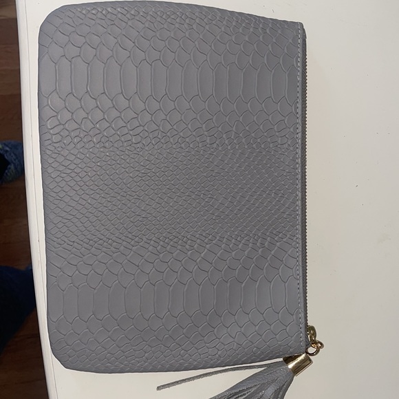 Gigi New York Grey Oversized Clutch - Picture 3 of 3